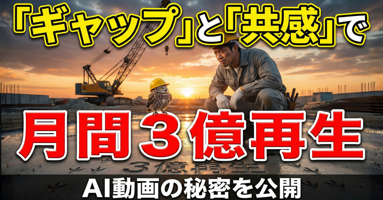 『キギャップ』と『共感』で月間3億再生 AI動画の秘密を公開